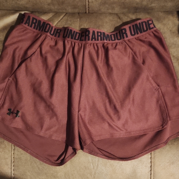 Under Armour Pants - Under Armour Women's Burgundy Athletic Shorts